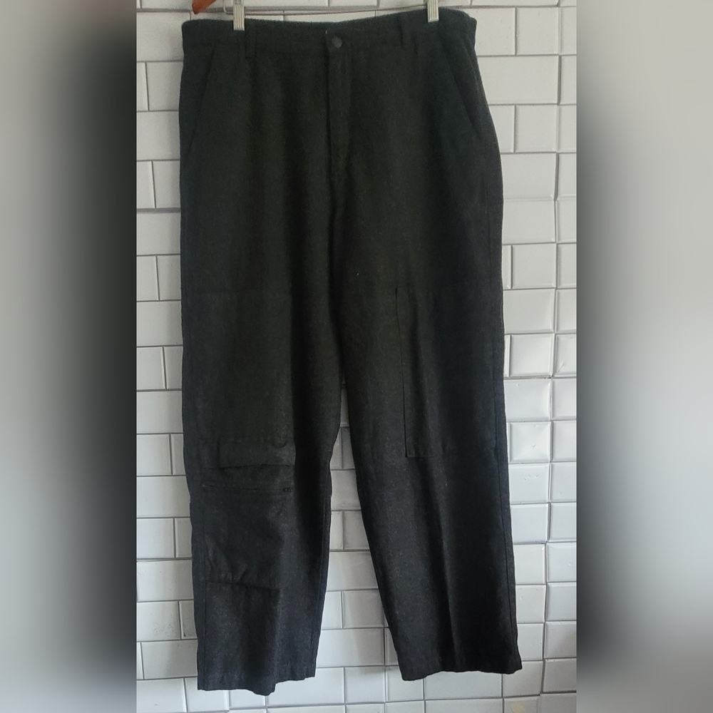 G.J. Guess Usa Jeans Style # M0499036 Mens Fark Gray Acrylic Wool Pants Cargo